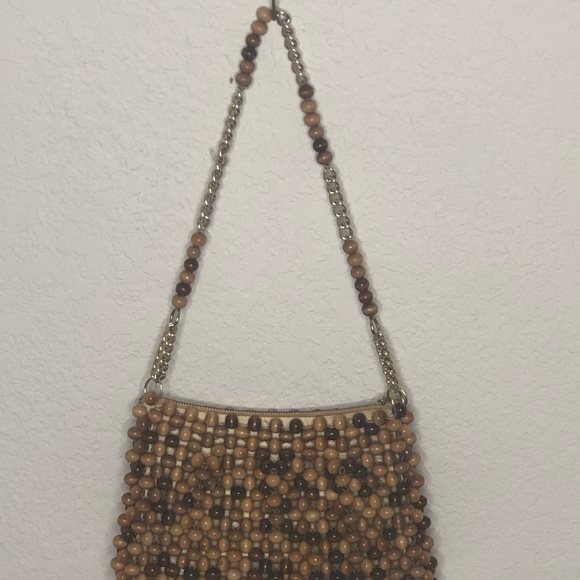Wood beaded purse - Picture 2 of 2